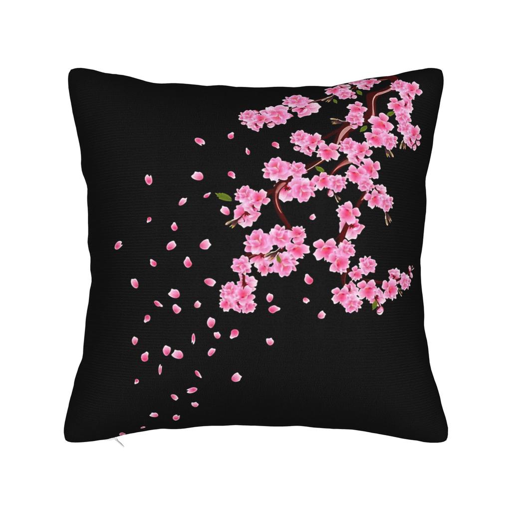 Pillow Cover Pink Cherry Blossom Watercolor Morden Pillow Case For Office Car Home Decor Pillowcases