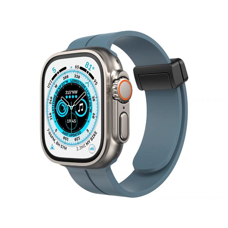 Браслет из жидкого силикона с магнитным ремешком для Apple Watch Ultra Band 44 мм, 45 мм, 49 мм, 38 мм, 40 мм, 41 мм, 42 мм, iWatch Series 7 8 se 6 5 3