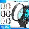 Стекло+Твердый чехол для TicWatch Pro 5 Защитное стекло для экрана Закаленное стекло Всесторонняя защита бампера Чехол-накладка Аксессуары