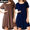Nightgowns for Women Sleepshirt Short Sleeve Pajama Shirt Soft Sleep Dress Solid Color Loungewear Nightshirt