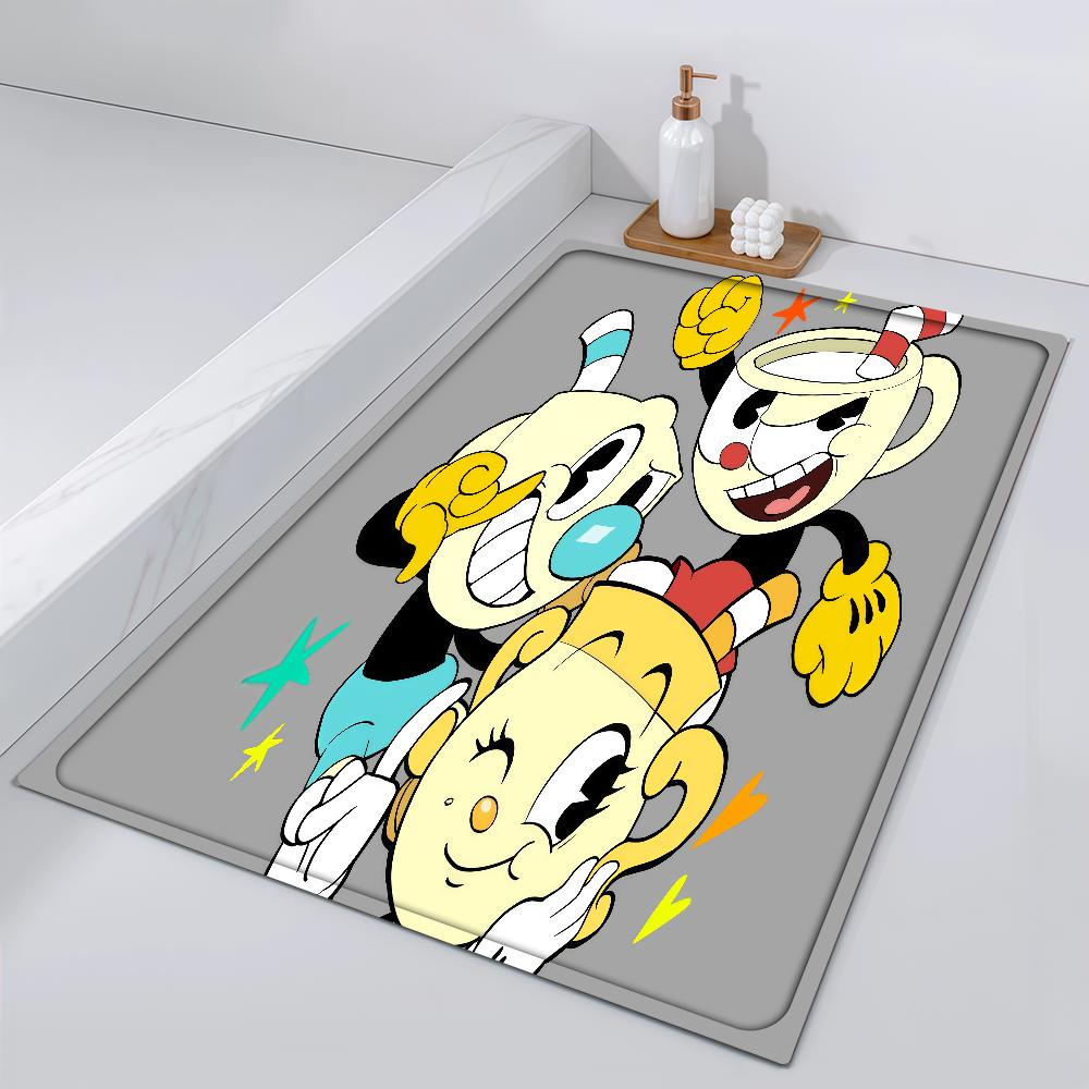 Door Mat Game Bedside Entrance Bath Floor Decoration Nin Running Corridor Door Mat Shooting Carpet Living Room C-Cuphead Balcony