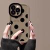 Simple Black Dots Suitable for Apple 16 Promax Mobile Phone Case IPhone 14 Puff 13 Simple 15 Full Package
