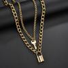 Multi Layer Necklace Vintage Key Lock Pendant Sweater Chain Charm Jewelry Gift for Women Girls