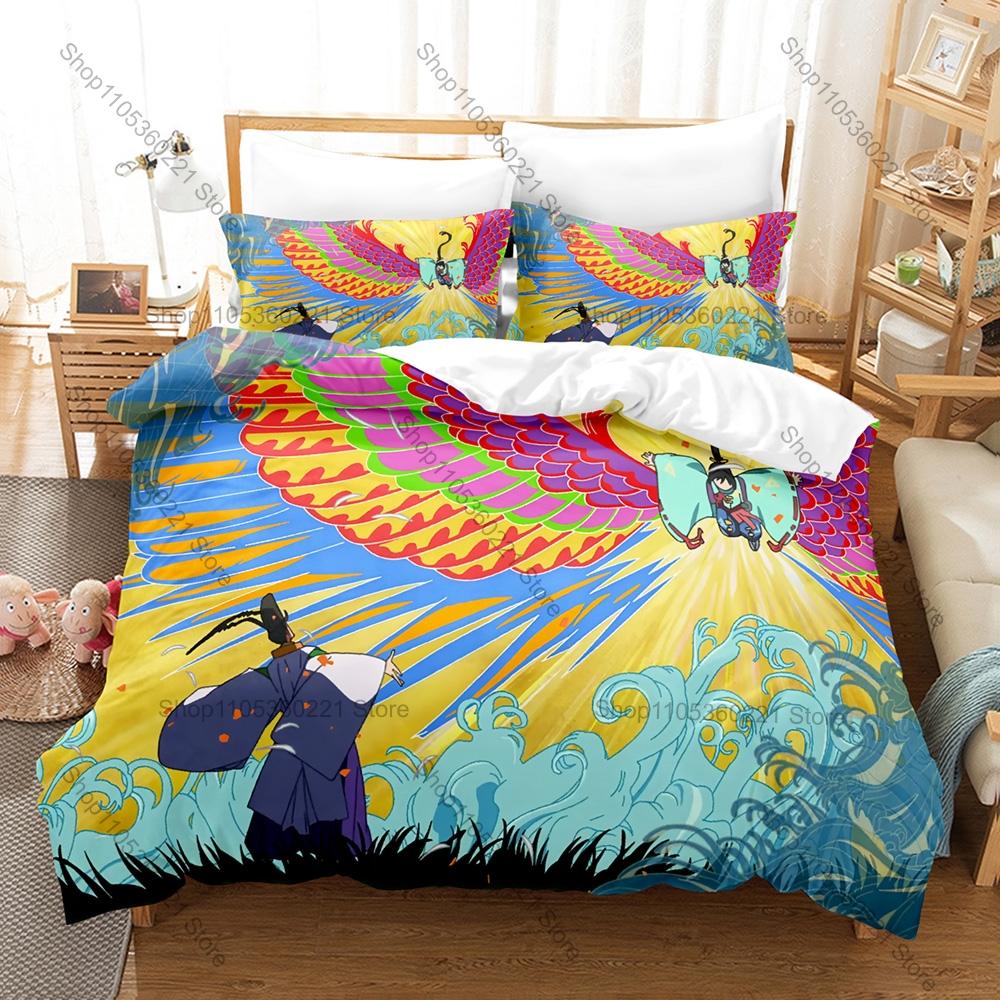 Cool Popular Manga The Elusive Samurai Pattern 3 In 1 Bedding Set Quilt Cover With Two Pillowcases Comfortable Household Bed Sup