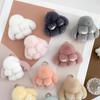 10Cm Mini Fluffy Real Pompon Bunny Keychain Women Girls Cute Plush Rabbit Gift