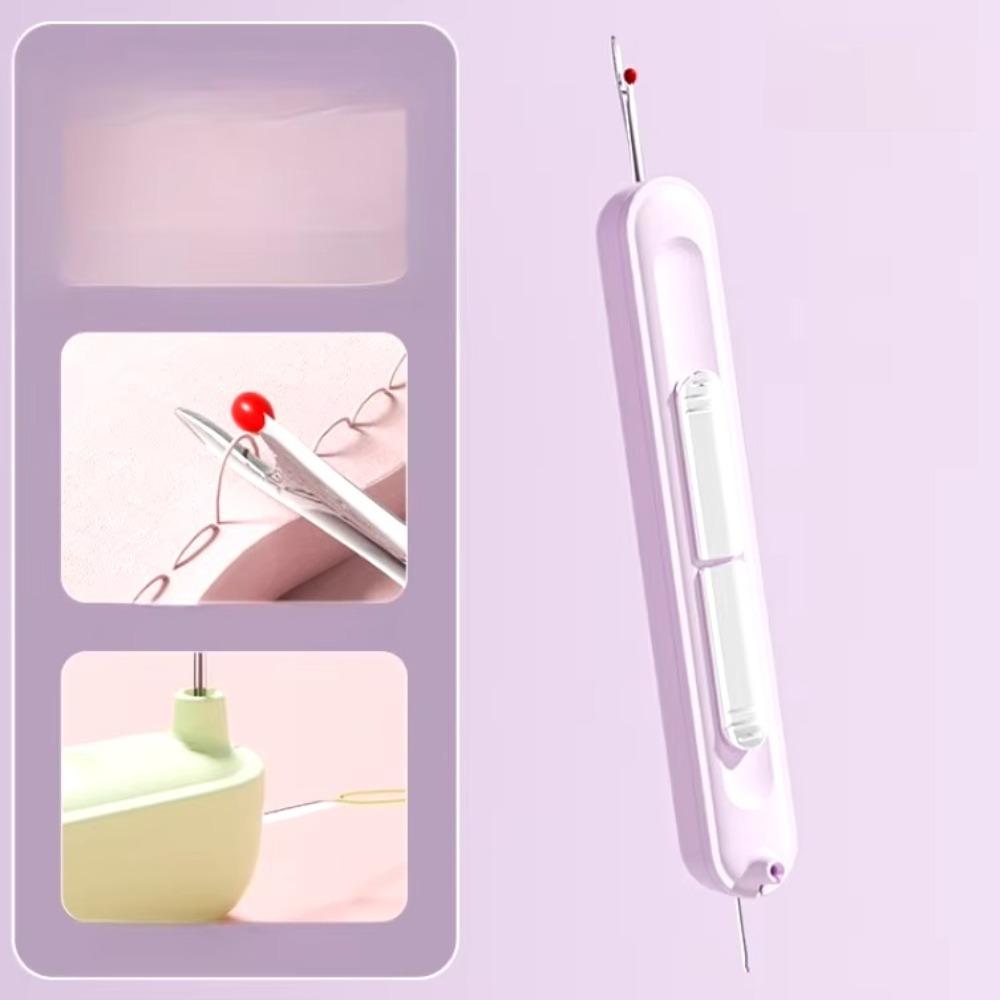 Double Head Threading Needle Threader Needlework Stitch Unpicker  for Elderly