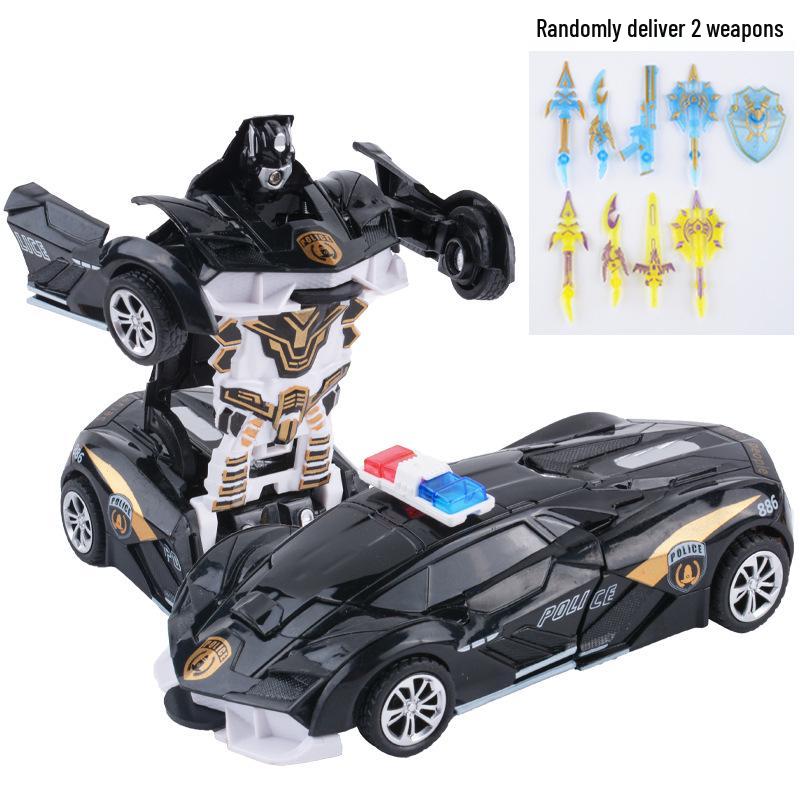 Детская деформирующаяся игрушечная машинка - Инерционная ударопрочная машина-пазл с одной кнопкой