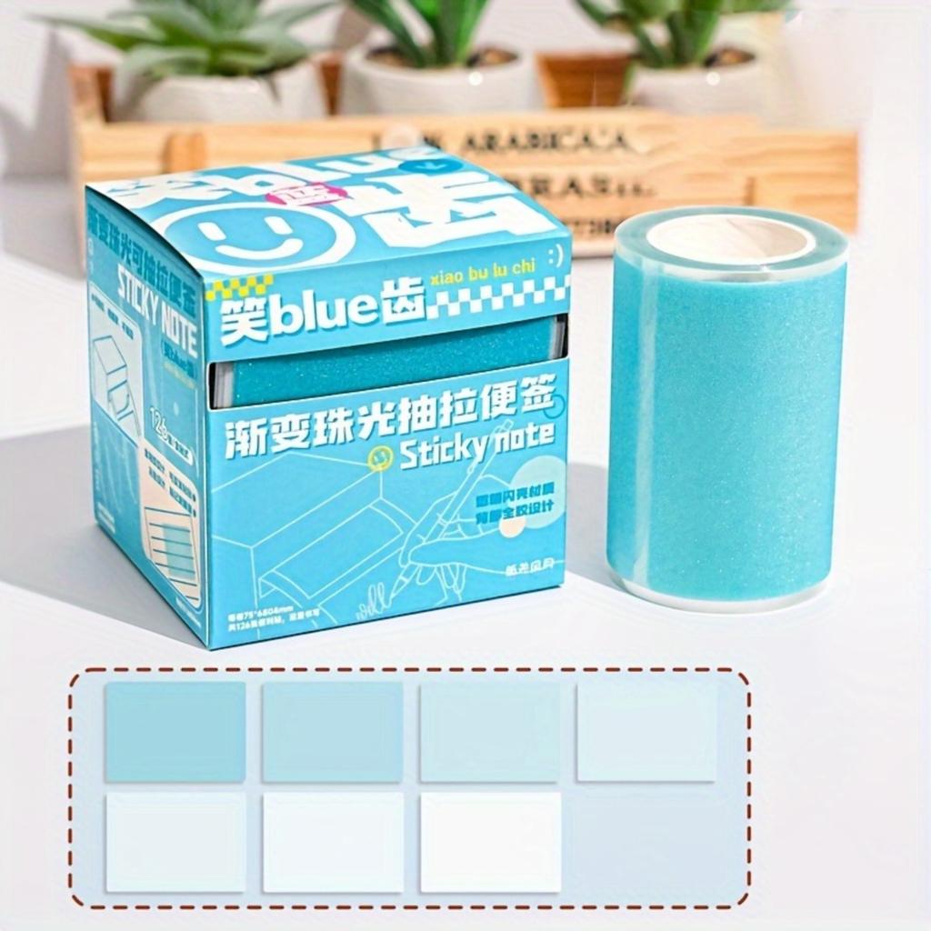 126 Sheets/Box Roll Tape Notes Full Adhesive Pull-Out Dispenser Box To-Do List Peel-Off Notes