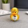 3D-печатная коллекционная фигурка Утки с Кофе, Детализированная Золотая Утка с Чашкой Кофе, Декор для Стола для Коллег и Друзей
