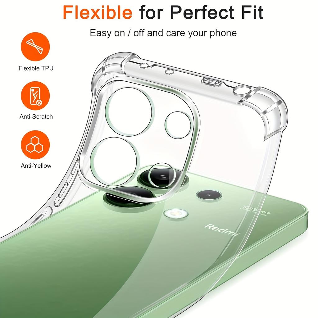 Мягкий противоударный чехол Crystal Airbag для Xiaomi Redmi 13C Note 13 4G 5G Note 13 Pro Note13 Pro Plus 5G Phone Cover Shell