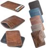 Genuine Leather Men Wallet Brown Coin Purse Small Mini Card Holder Male Wallet Pocket Thin Purses Money Bag Slim Wallet  New