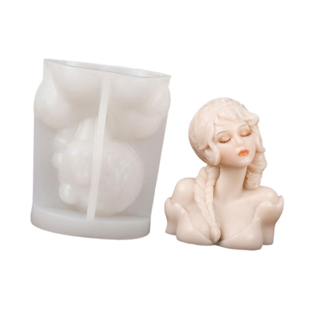 Силиконовые формы Портрет девочки Формы для свечей Формы для ручных украшений Формы для эпоксидной смолы Формы для гипса для изготовления свечей