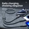 Кабель для быстрой зарядки 3 в 1 100 Вт Roman Type C USB Micro для iPhone Samsung Huawei Xiaomi Зарядное устройство с индикатором USB C