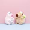 Plush Capybara Toy Keychain Cartoon Stuffed Doll Decoration Pendant Gift Cute
