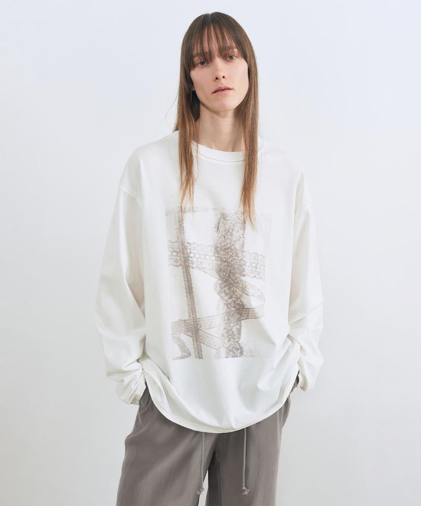 INSILENCE WOMEN Lace Printed Long Sleeve White