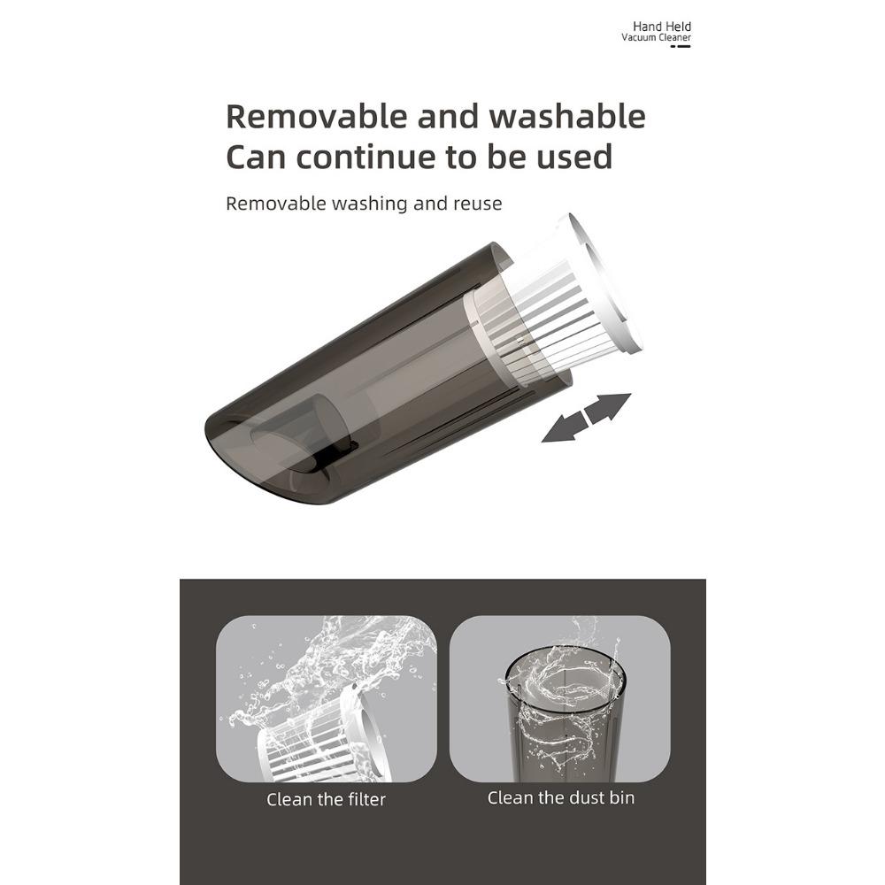 Ручной пылесос, автомобильный портативный беспроводной бытовой маленький мини-пылесос высокой мощности с высоким всасыванием, бесшумный пылесос