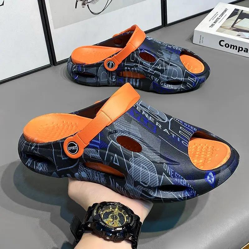 Тапочки для мужчин, повседневные сандалии из ПВХ для отдыха на открытом воздухе, мужские дизайнерские роскошные удобные туфли из ЭВА, высокое качество, мода 2024 года, тренд, веселье для взрослых