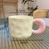 Контрастный цвет Большая чашка для ушей Бытовая керамическая кружка Милая студенческая пара Чашка для питья Кофейная чашка Модная креативная чашка