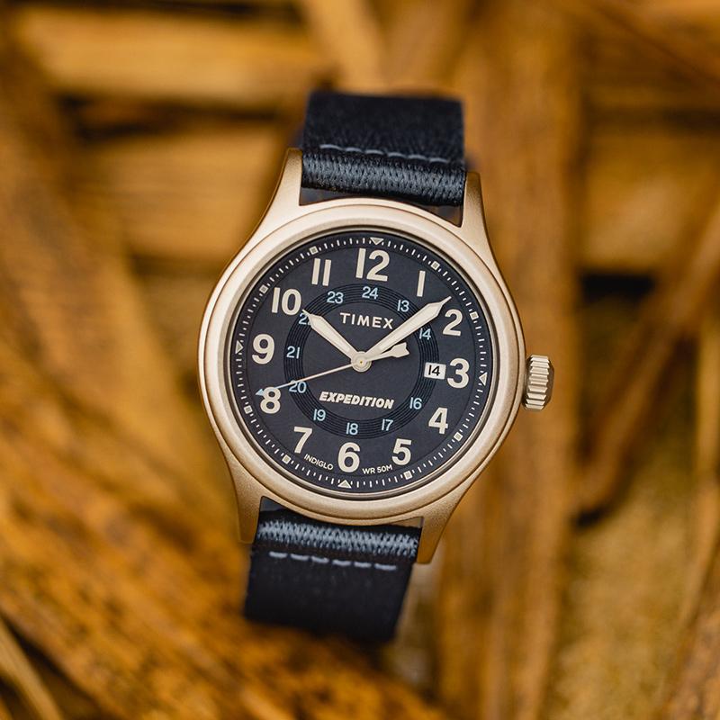 TIMEX Часы Серии Expedition Кварцевый Механизм Тканевый Ремешок 40 мм Синий Циферблат Мужские часы TW2V65600