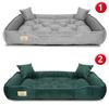 Велюровый лежак для собаки кошки Подстилка Диван Манеж Зеленый Серый 4 размера
