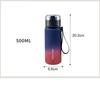 Large Capacity Sports Water Bottle Leak Proof Gradient Color Plastic Cup Drinking Outdoor Travel Portable Gym Fitness Jugs
