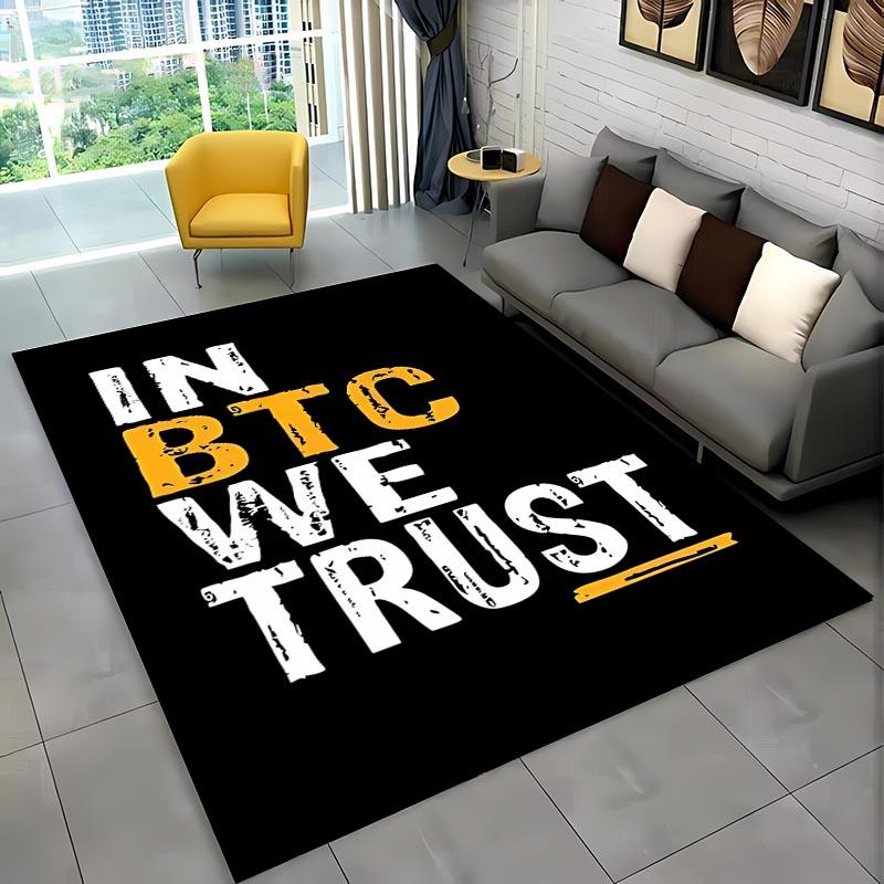 Забавные слова Черно-белый цвет Ковер, Предметы домашнего обихода для гостиной и спальни Коврики для дивана, Дверной коврик Напольный Противоскользящий коврик, Подарок