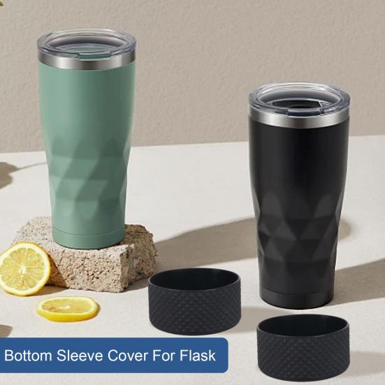 Силиконовый чехол для фляги с ромбовидной текстурой, нескользящий, защищающий от царапин, вакуумный