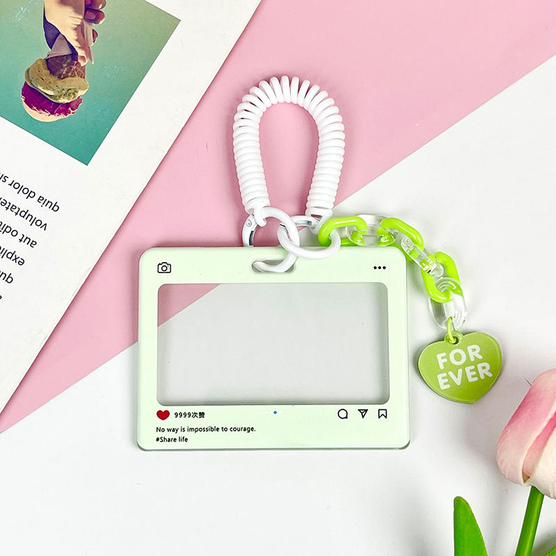 Dialog Box Transparent Card Cover Student Cartoon Slider Card Pack Game Card ID Campus Access Card Card Set Pendant Anti-lost Card Holder