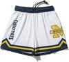 SPALDING Michigan Line Jersey Shorts, White, Size L, SMP25023M
