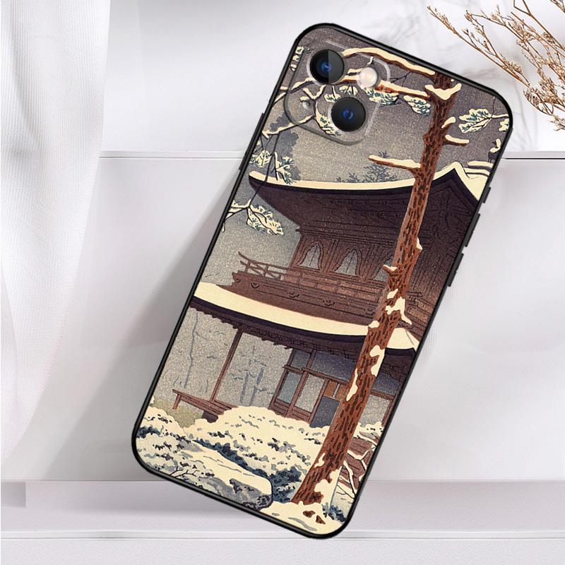 Чехол в японском стиле Ukiyo-e Art для iPhone 14 16 15 Pro Max 11 12 13 Mini 7 8 Plus X XR XS MAX, мягкий противоударный чехол