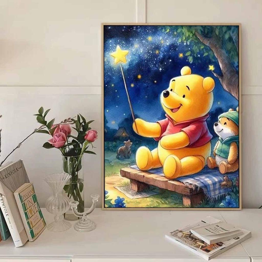 DIY Diamond Painting The Fairy Wand and Winnie Cross Stitch Kit Mosaic Art Diamond Painting Full Circle Diamond Home Decoration