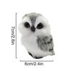1Pc Figurines New Year Miniatures Table Decorations Plush Mini Simulation Ornaments Artificial Owl Fake Animal