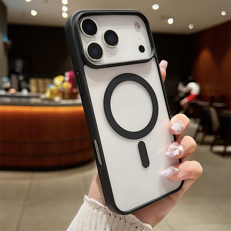 Роскошный противоударный чехол с магнитной фиксацией для iPhone 17 Air 16 15 14 Plus 13 12 11 Pro Max для беспроводной зарядки MagSafe Чехол-накладка