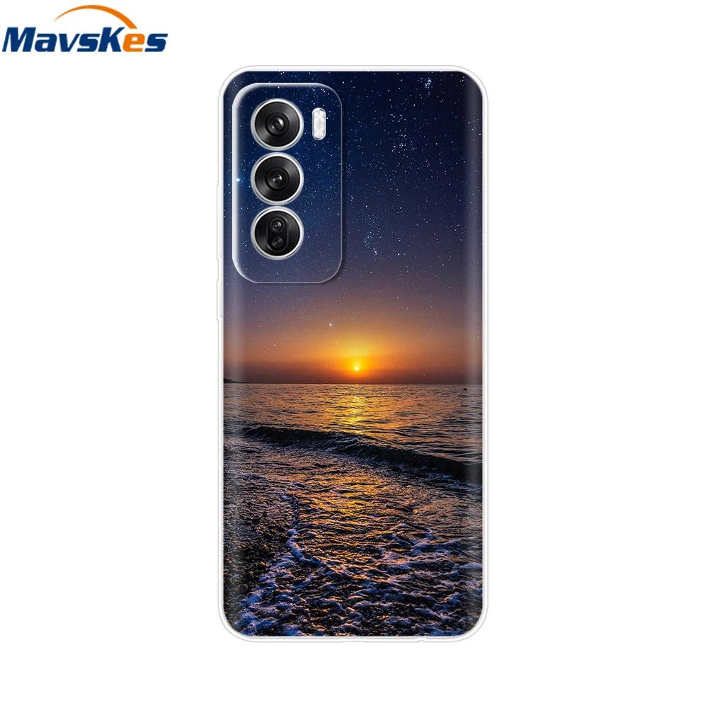 Чехол для OPPO Reno 12 5G Прозрачная накладка для OPPO Reno12 Pro 5G Reno12 Роскошные Мраморные Мягкие Силиконовые TPU Чехлы для Телефона Funda Capas