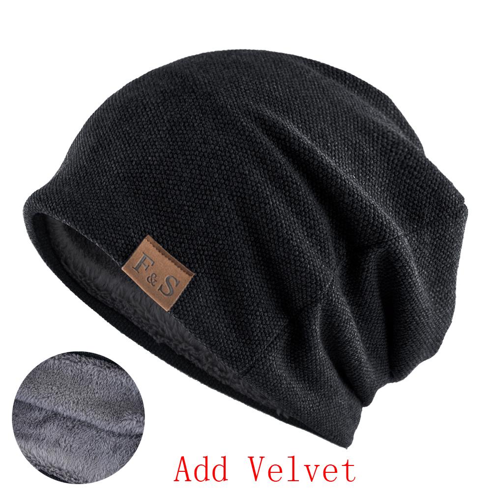 Fashion Beanie Hat For Men And Women Autumn Winter Solid Color Skullies Beanies Spring Casual Turban Hats Add Velvet