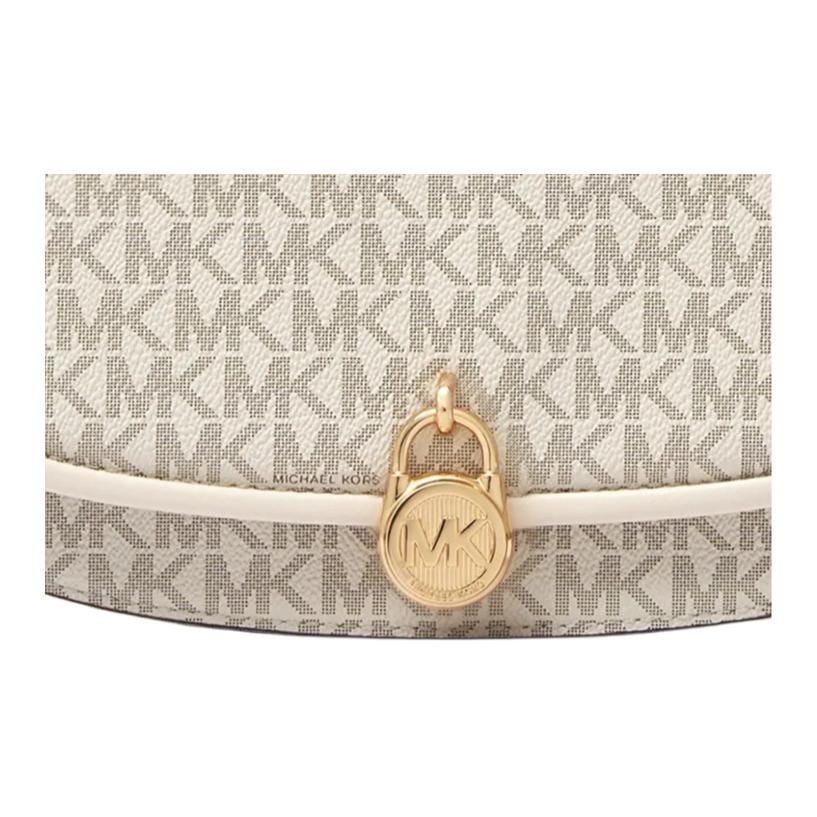 MICHAEL KORS Mila Artificial Leather Shoulder Bag, Crossbody Bag Medium Women's Vanilla White 35T5GIMM8B-LT CRM MULTI