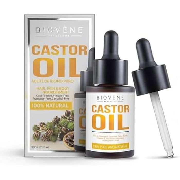 Huile - CASTOR OIL - 30 Ml - Nourrissant - Tous Types De Cheveux - Adulte