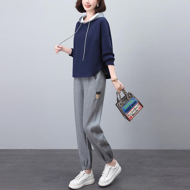 Спортивный костюм Ранняя осень 2024: Омолаживающий, Слимминг Комплект из двух частей