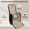 1pcs 3 Compartments Hanging Makeup Bag Large Capacity Cosmetic Organizer Case  Travel Essentials