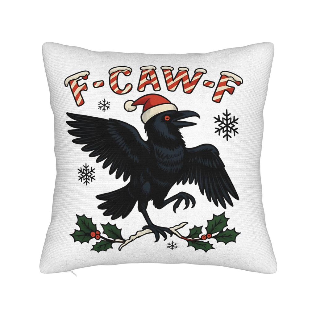 FCawF Meme Square Pillow Case Funny Black Bird Moon Cushion Cover Novelty Polyester Decor Pillowcase for Home 45x45cm