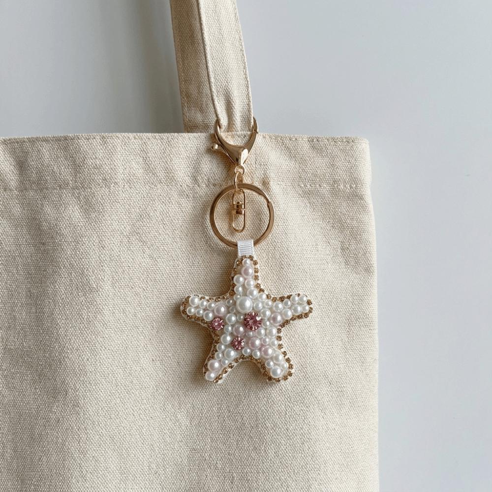 Rhinestone Lobster Keychain Turtle Bag Charm Elegant Beads Bag Pendant Girls