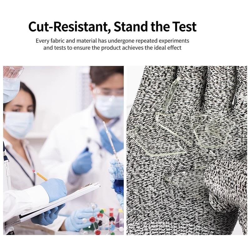 YOUGAIN Model 005 Level 5 Anti-Cutting HPPE Cut Resistant Breathable Tear-Resistant Textured Food Grade Safety Kitchen Gloves