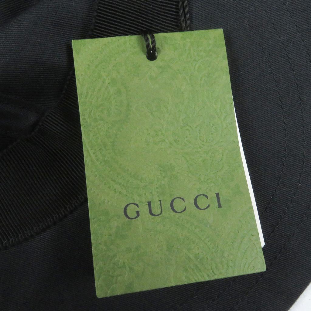 Безупречная кепка GUCCI Нашивка с логотипом из эластичного черного хлопка мужская 751400 Б/У