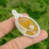 Plume Agate Stone Sterling Silver Handcrafted Birthday Wire Wrap Pendant Jewelry