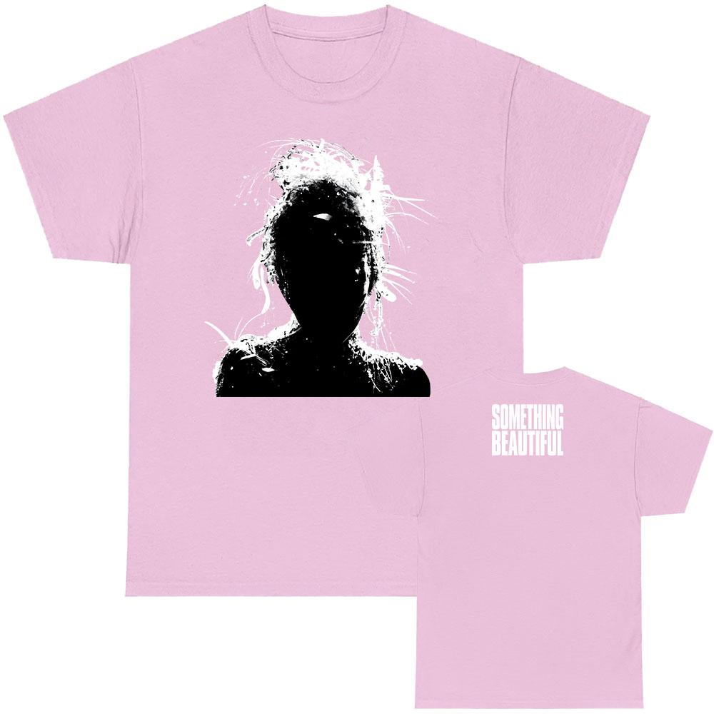 Майка с альбомом Майли Сайрус Something Beautiful Хлопковая летняя футболка с коротким рукавом для мужчин, унисекс, уличная одежда, графические футболки с певицей