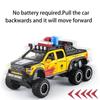 1/28 Scale Ford Raptor F150 6X6 Pickup Truck Diecast Car Model Toy, Pull Back Toy Vehicle with Sound and Light for Kids Toddler Gift Collection
