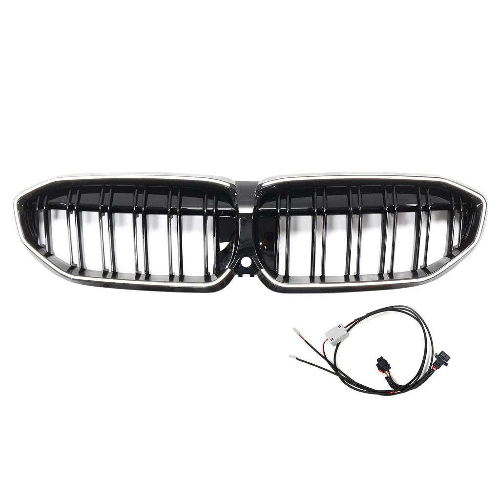 Double Slat Black Kidney Grille 51138072085 Fit BMW 3 Series G20 2019-2022