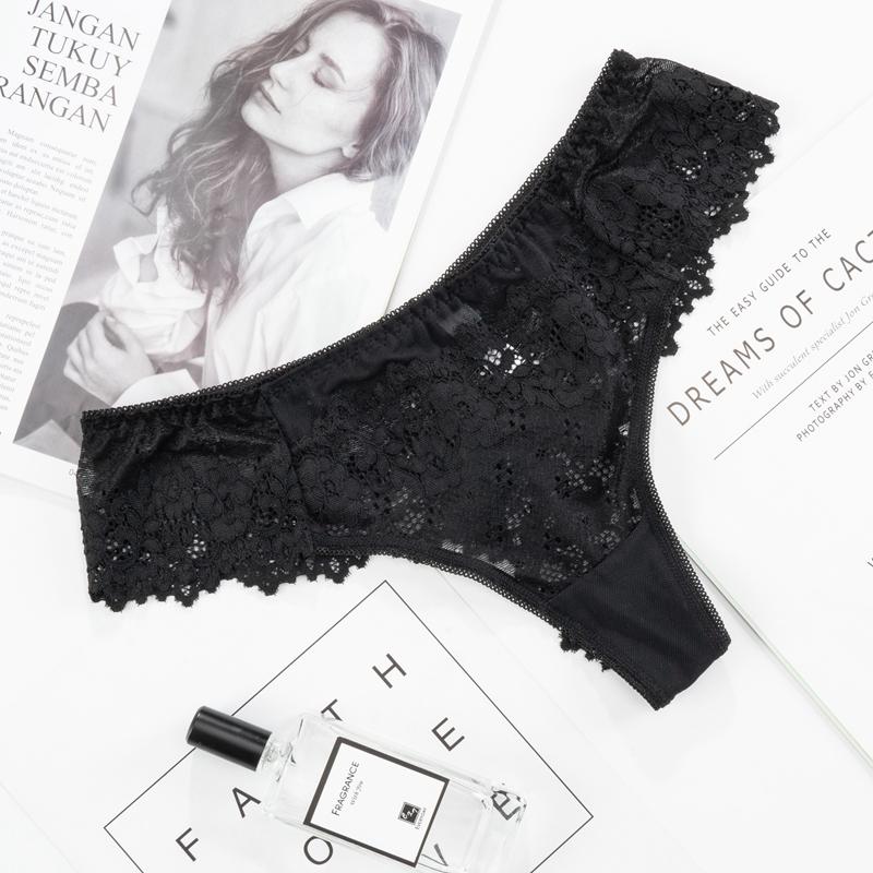 Сексуальные кружевные трусики, женское прозрачное нижнее белье с низкой талией, прозрачное нижнее белье-стринги