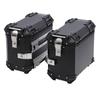 2PCS Motorcycle Side Box 35L Large Capacity Aluminum Alloy Hard Saddlebag with   Lock and Handle Replacement for  