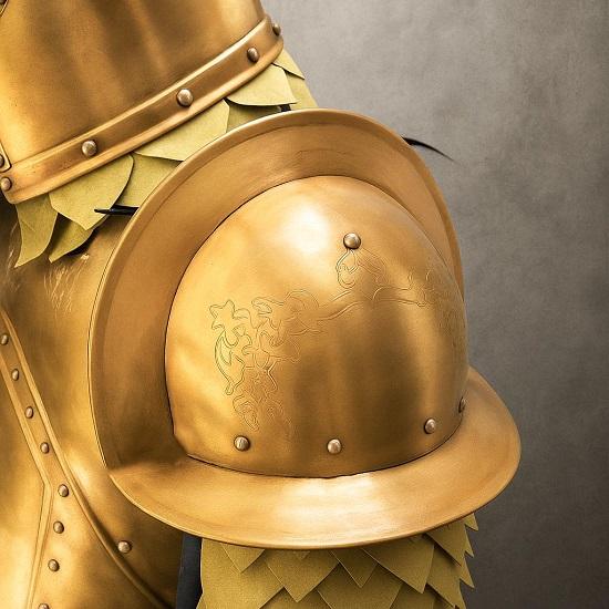 Medieval Knight Armor King’s Guard Half Body Cuirass Suit, LOTR-Inspired Fantasy Cosplay LARP Costume